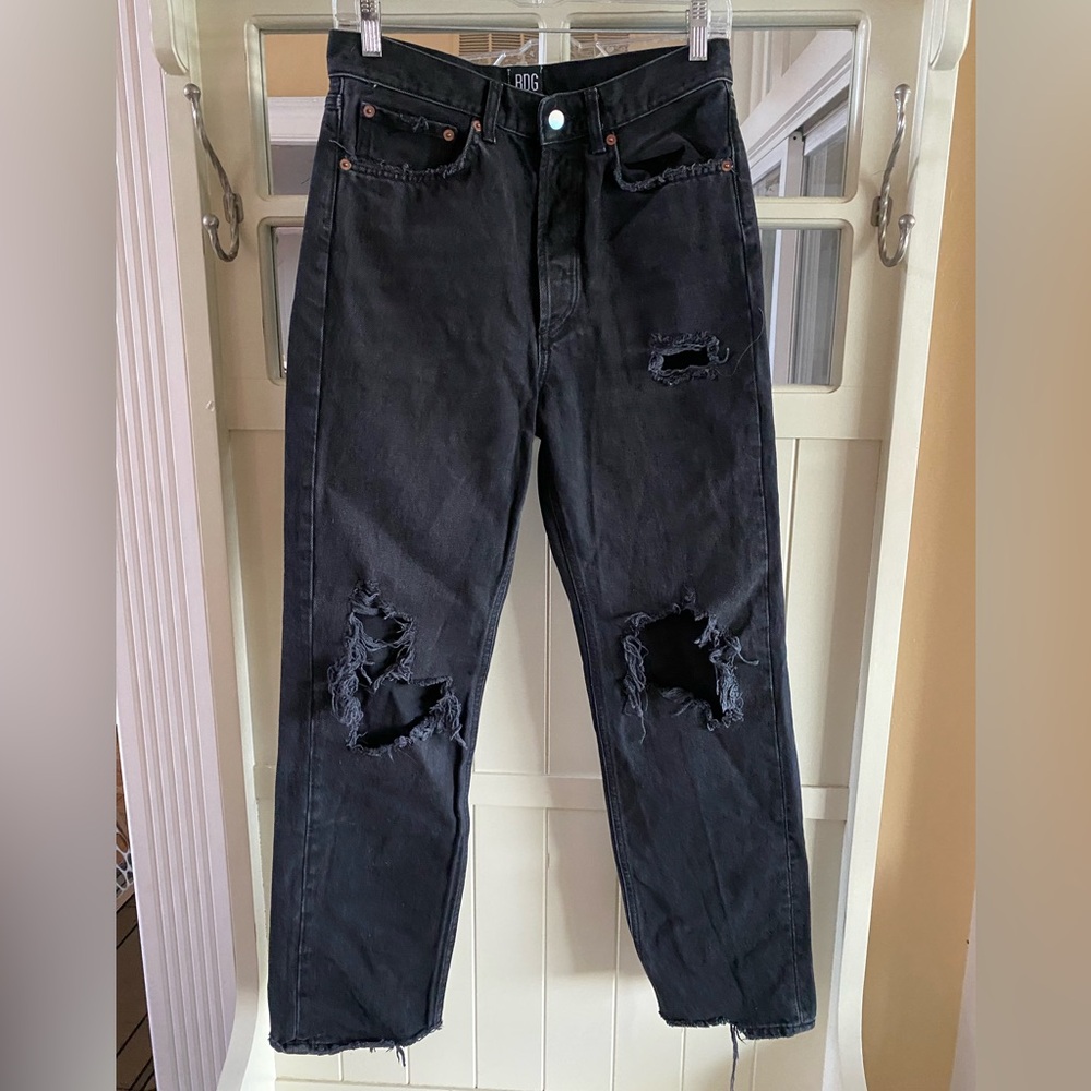 Urban outfitter relaxed straight fit high waisted black jean